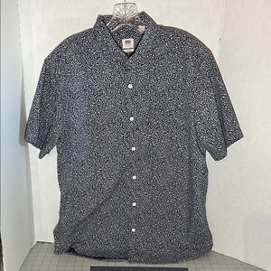 Levi's Blue and White Casual Button Down Shirt Relaxed Fit